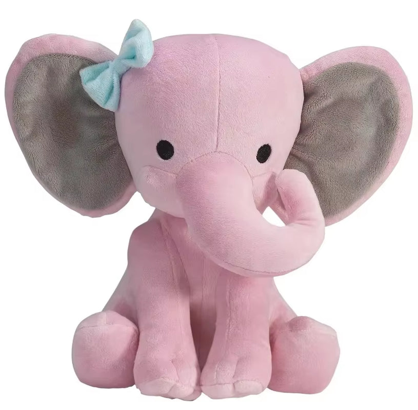 25Cm Gray Elephant Stuffed Plush Toys Kawaii Animals Soft Sleeping Stuffed Pillow Doll Plushie for Baby Room Decorative Gifts