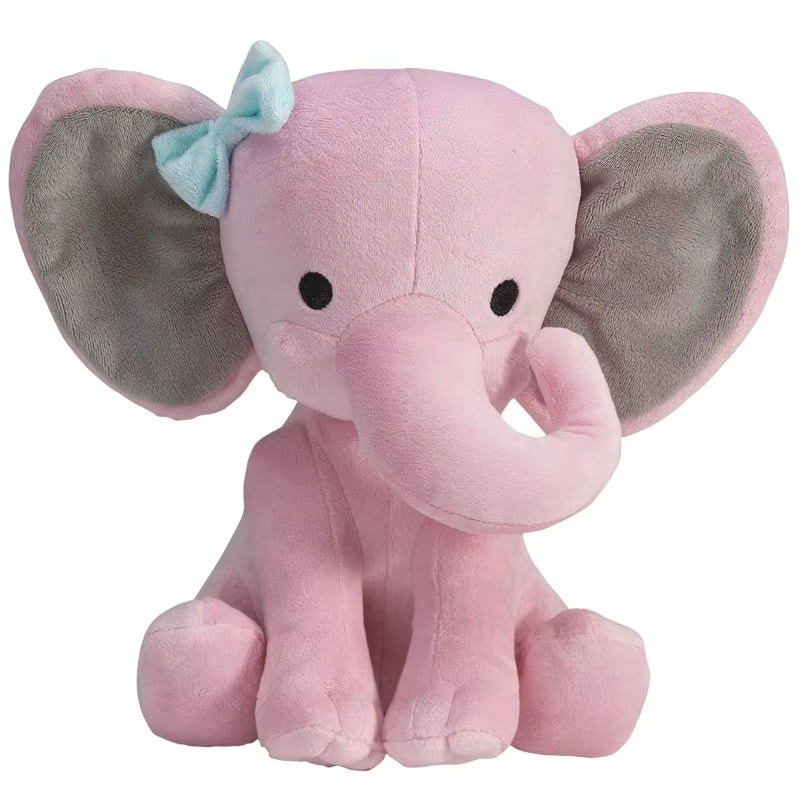 25Cm Gray Elephant Stuffed Plush Toys Kawaii Animals Soft Sleeping Stuffed Pillow Doll Plushie for Baby Room Decorative Gifts