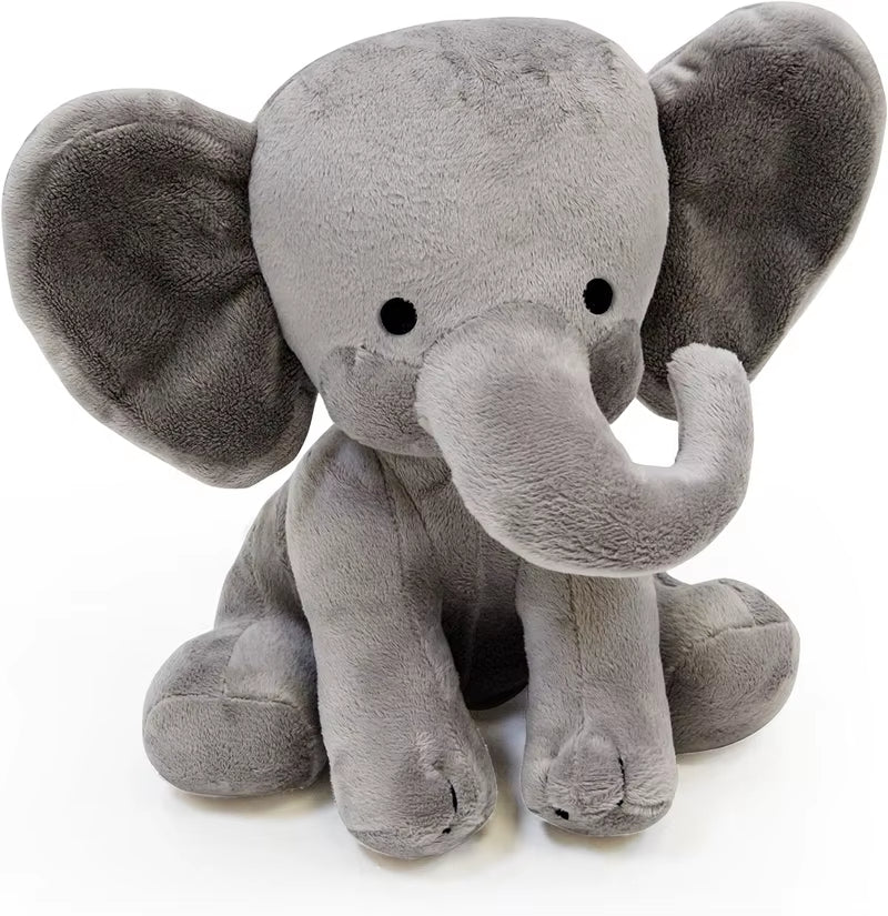 25Cm Gray Elephant Stuffed Plush Toys Kawaii Animals Soft Sleeping Stuffed Pillow Doll Plushie for Baby Room Decorative Gifts